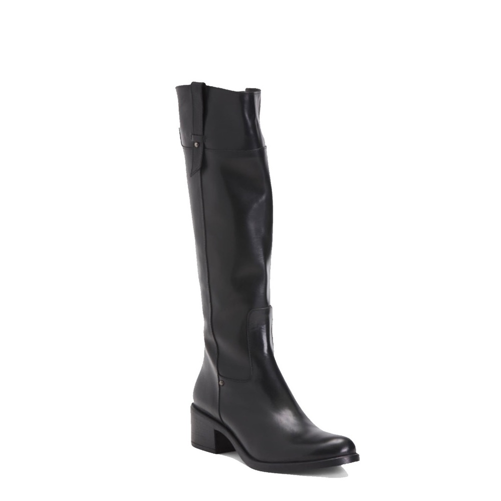 EMANUELE CASTRO Very Dark Grey, Made In Italy, Leather High Shaft Boots